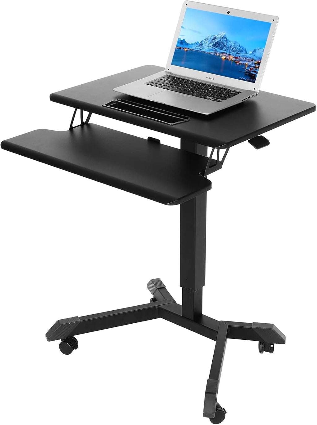 Height Adjustable Rolling Desk with Keyboard O9406