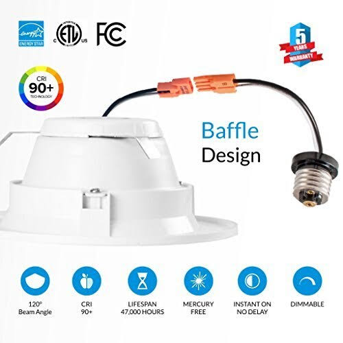 4-Inch Dimmable LED Recessed Lights 12-Pack 4000K A405315