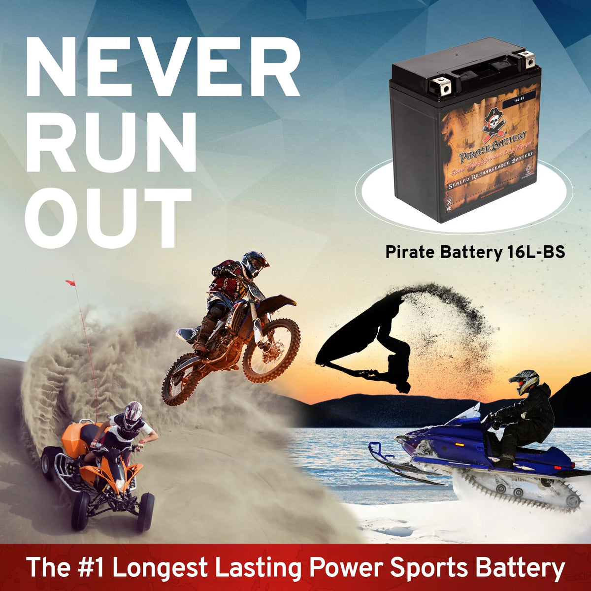 YTX16L-BS 12 Volt 14 Ah 230 CCA ATV Battery L573