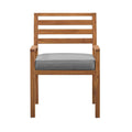 Acacia Wood Patio Chair with Ottoman F567