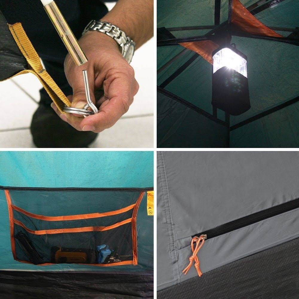 8 to 9 Person 10 by 15 Foot Waterproof Camping Tent O239