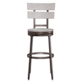 Distressed White Metal Swivel Bar Stool H732144