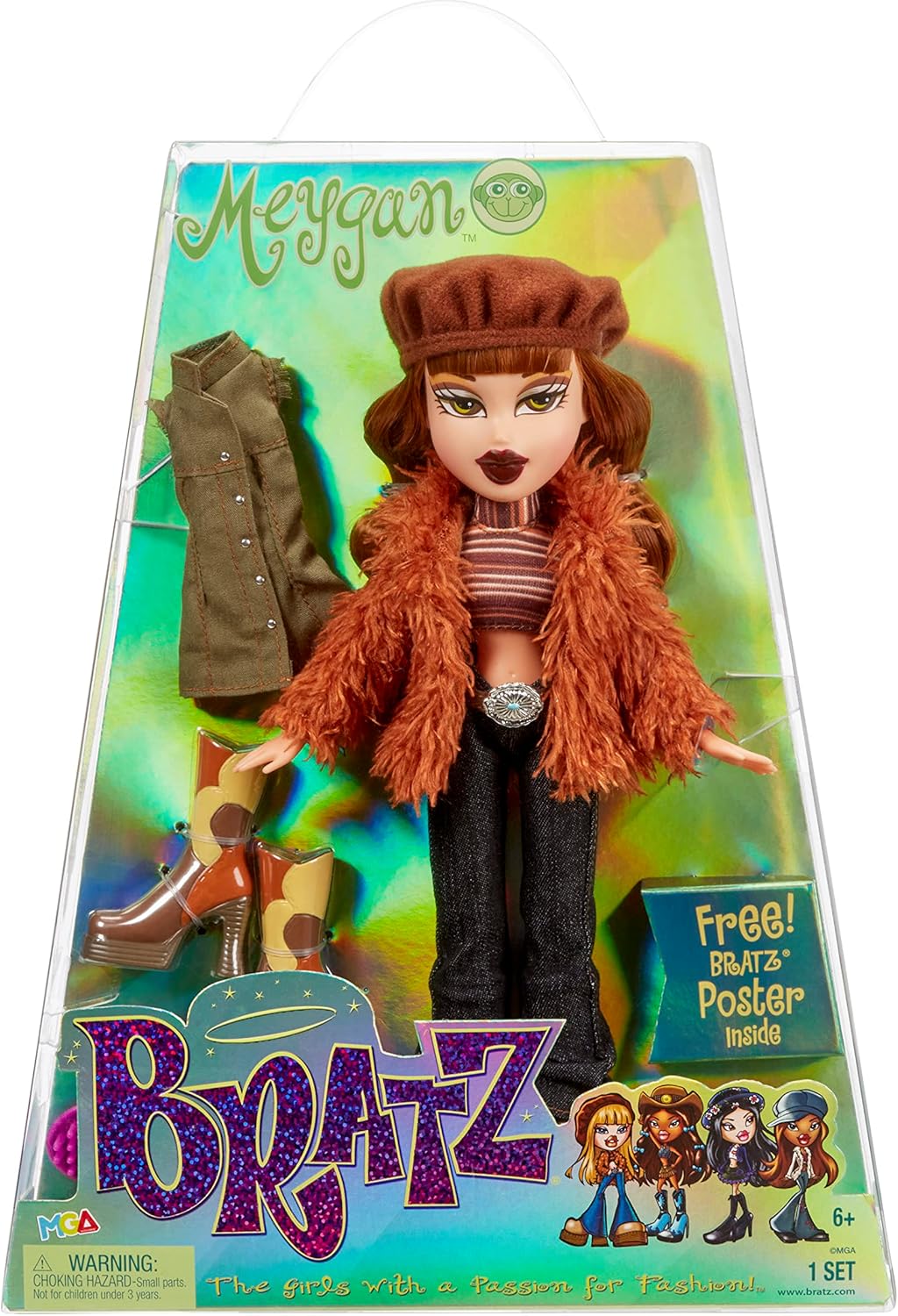 Bratz Fashion Doll with 2 Outfits and Poster (Pack of 1) P845