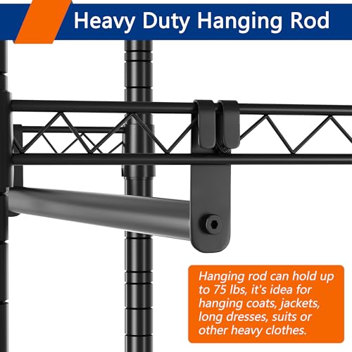 Silver Metal Heavy Duty Wire Garment Rack B13113
