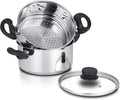 Stainless Steel 3 Quart Steamer Pot with 2 Quart Steamer Insert plus Vented Lid 3 Piece Set F557