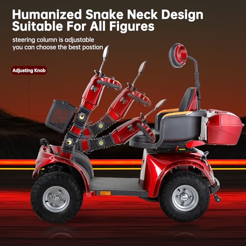 Red Heavy Duty 4 Wheel Mobility Scooter W969765