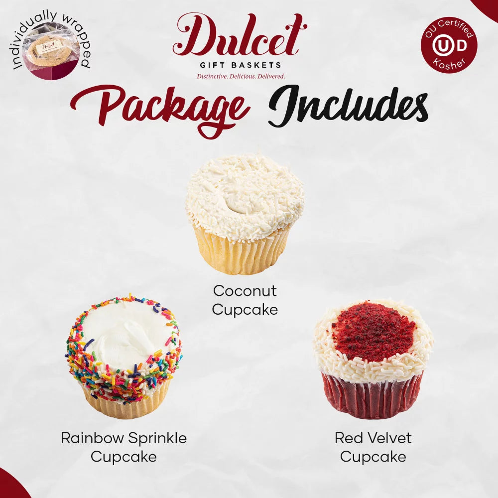 Gourmet Assorted Vanilla Cupcake Gift Basket A150748