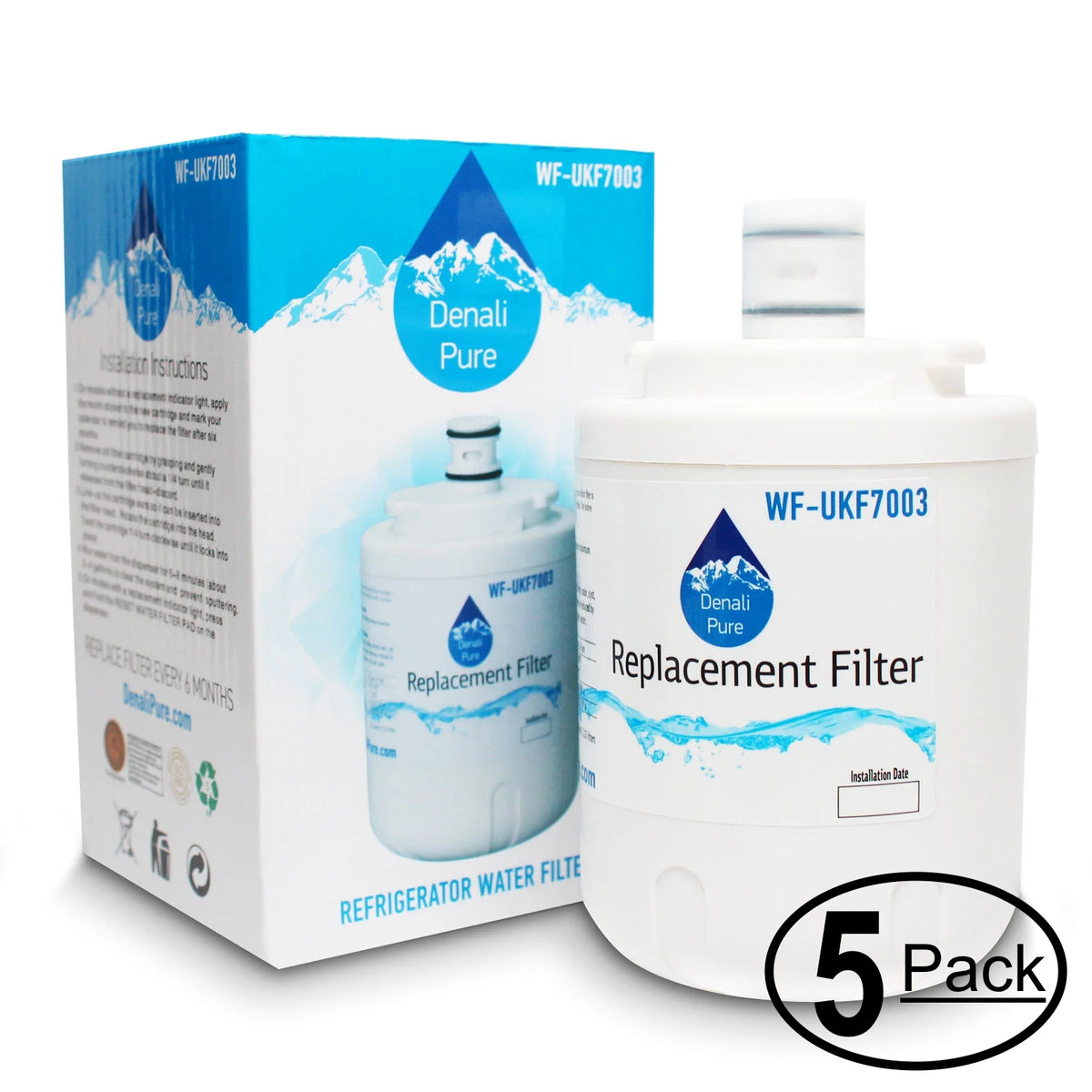 5-Pack Replacement Refrigerator Water Filter Cartridge Z704858