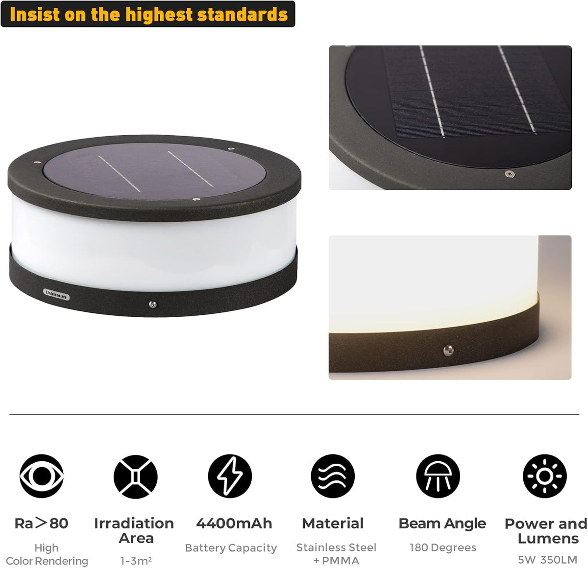 Outdoor Solar Post Cap Light D9657