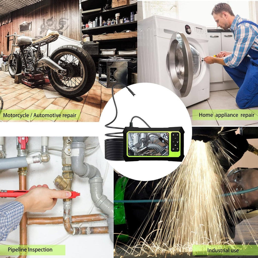 Endoscope Camera with Lights, 1080P HD Borescope Camera 4.3 Inch LCD Screen IP67 Waterproof, 3000mAh Battery, 32GB TF Card R667