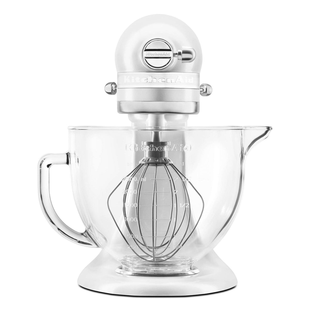 5-Quart Stand Mixer Glass Bowl Matte White B696