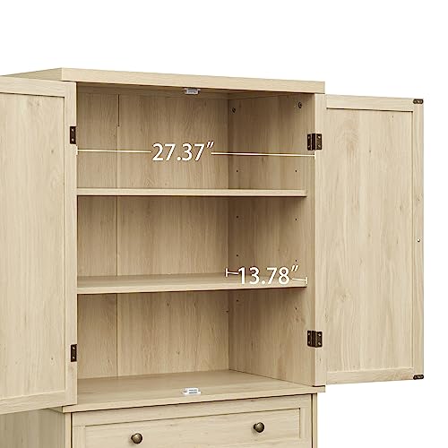 Charcoal Grey Pantry Cabinet with Wine Rack T285