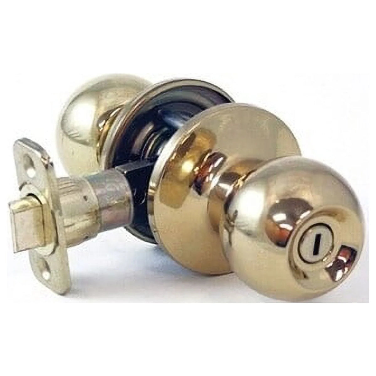 Polished Brass Privacy Locking Door Knob M8197