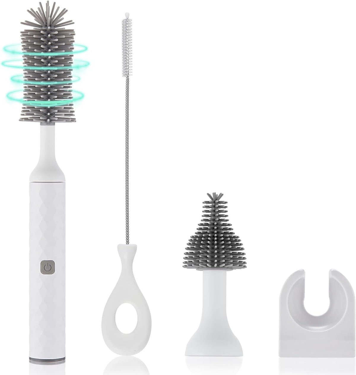White 1500mAh Electric Baby Bottle Brush Set I716838