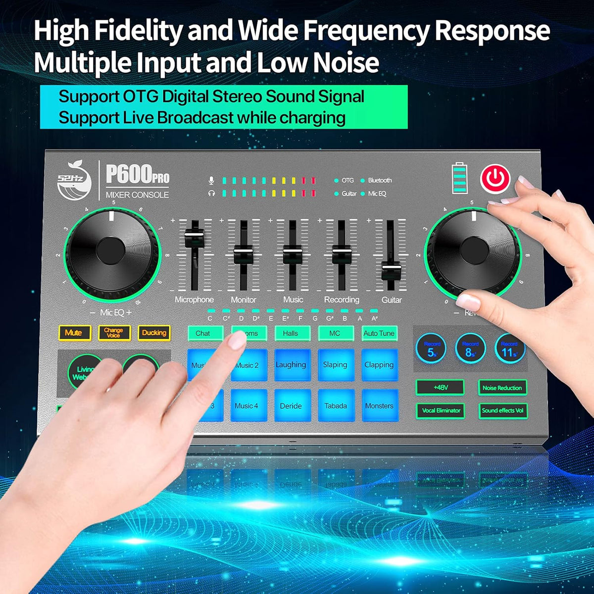 Audio Mixer with BT 5.0 Type C USB Interface G643
