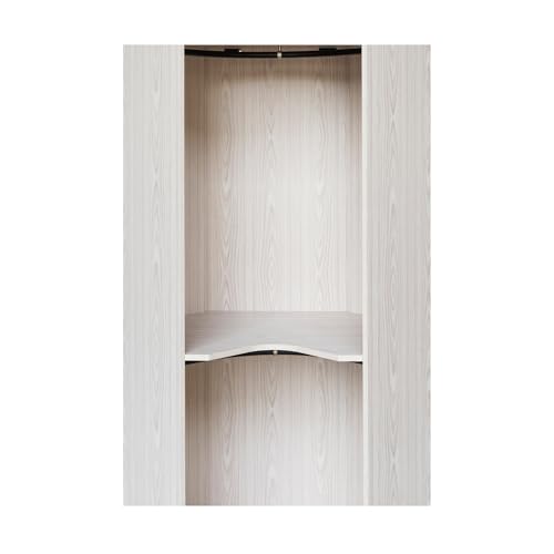 Gray Corner Wood Wardrobe E51395