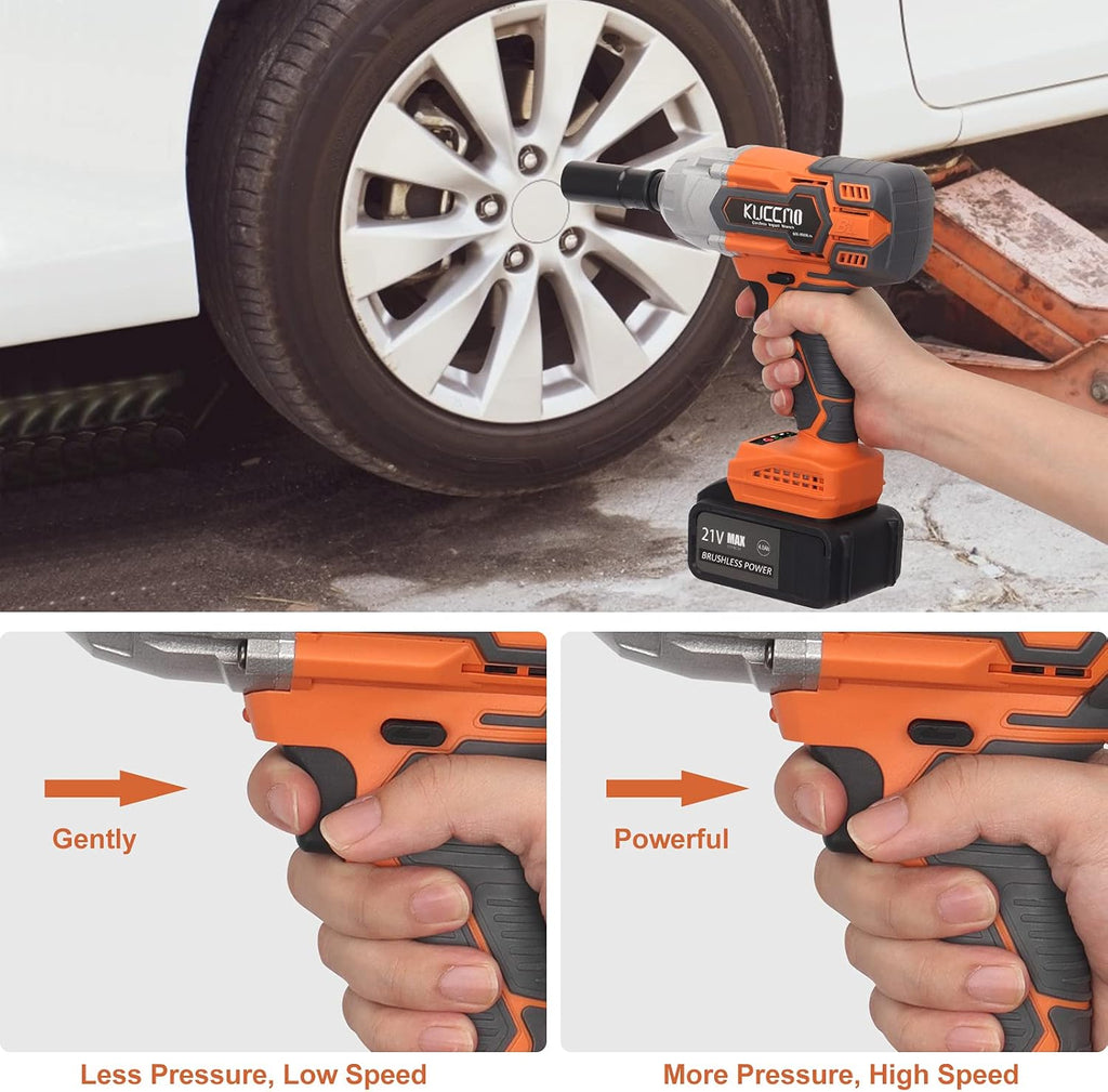 21V Cordless Impact Wrench Kit 4.0Ah Li-ion Battery P9040