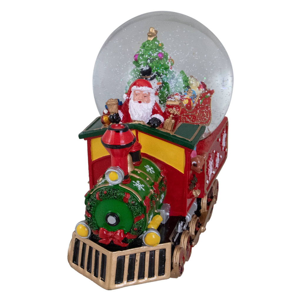 Green and Red Christmas Train Snow Globe F67589
