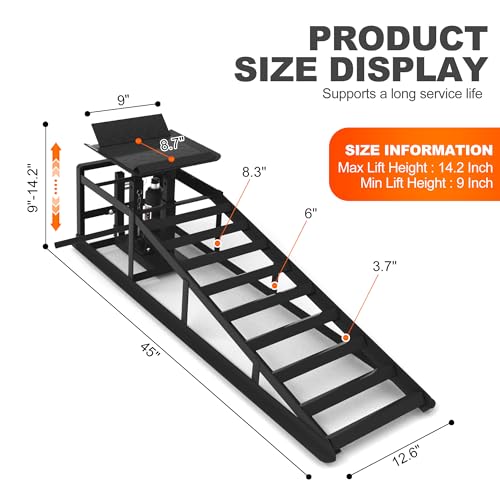 Black Heavy Duty Steel Car Ramps 2 Pack T200