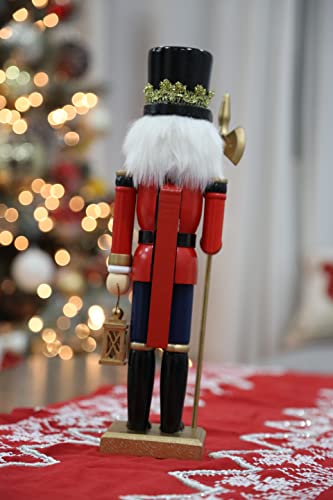 14 inches Wooden Nutcracker Christmas Decoration White W4943