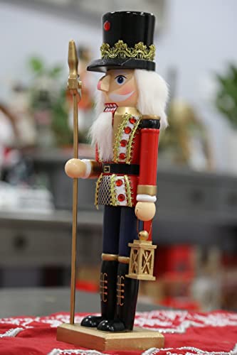 14 inches Wooden Nutcracker Christmas Decoration White W4943