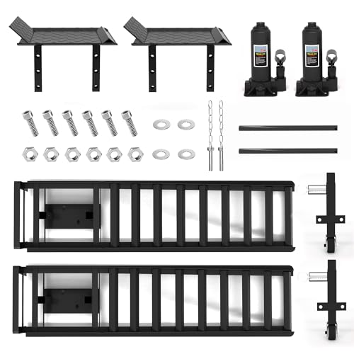 Black Heavy Duty Steel Car Ramps 2 Pack T200