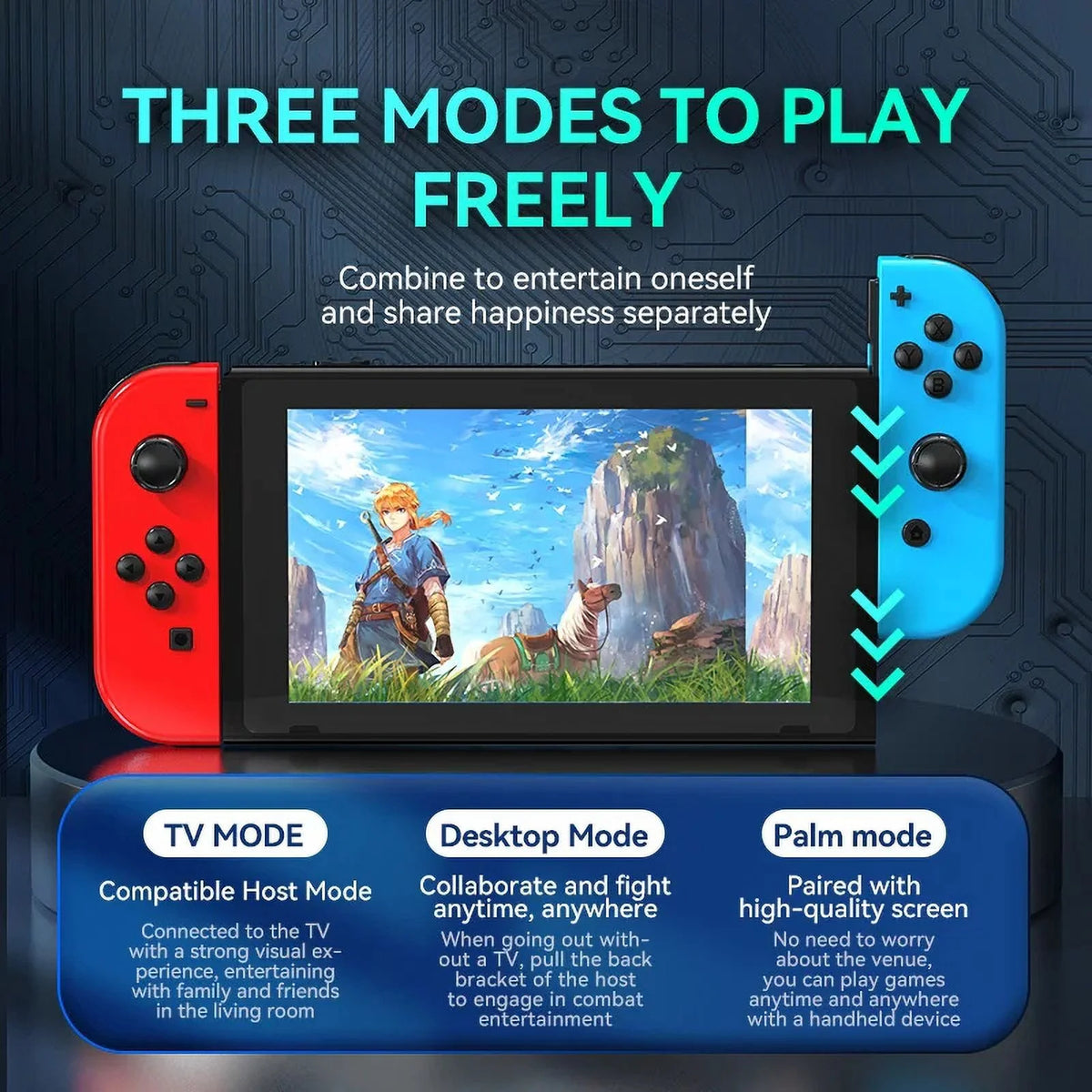Blue-Red Wireless Bluetooth Controller for Nintendo Switch Z5121