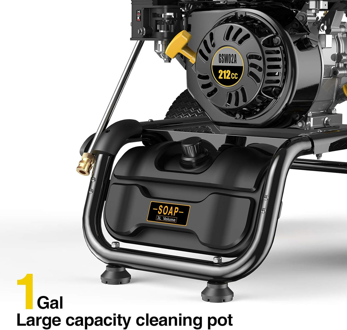 3500PSI Gas Pressure Washer 2.6GPM 212CC Power Washer with 50FT Hose and 5 Adjustable Nozzles K32035