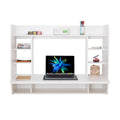 Wall-Mounted Laptop Desk with Shelves L36426