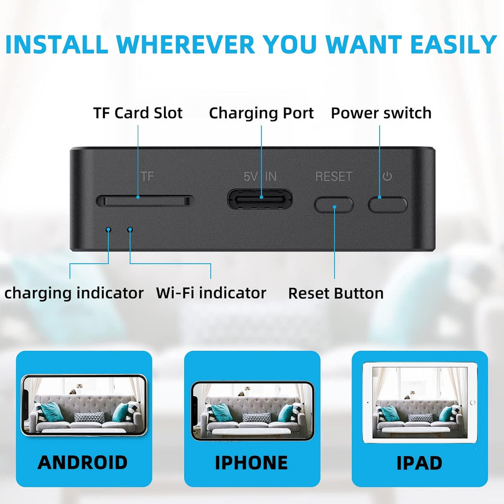 Mini Security WiFi Camera 1080P Wireless Small Home Camera with Motion Detection J3485
