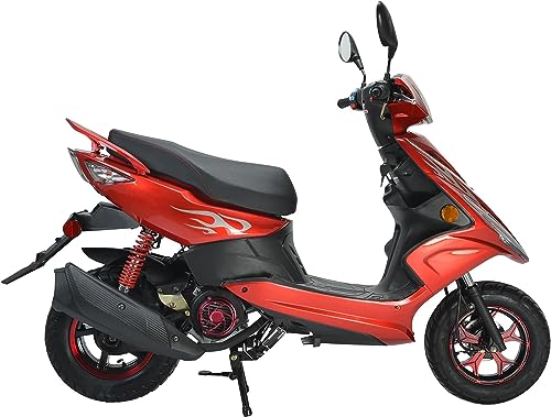 150cc Gas Moped Scooter with 10 inches Aluminum Wheels Black D7104
