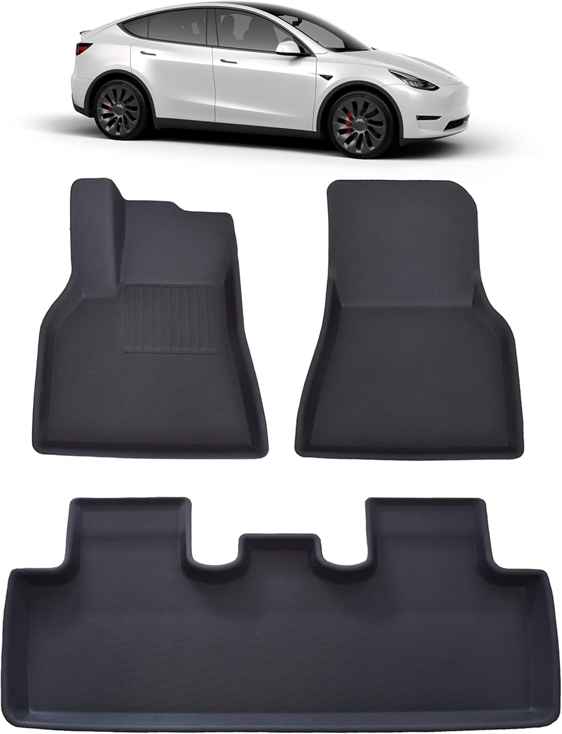 All Weather 3D Waterproof Non Slip Floor Liners Set of 3 N250069