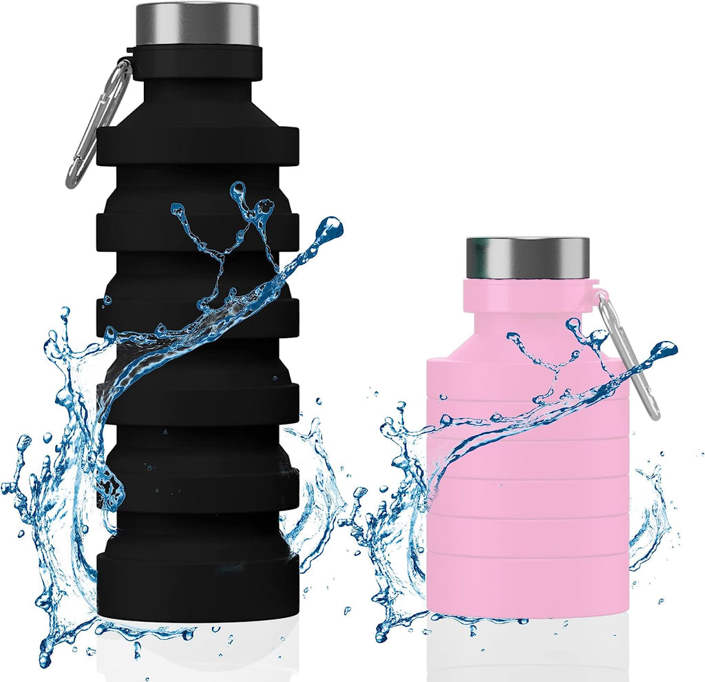 2 Pack Collapsible Silicone Water Bottle F4401