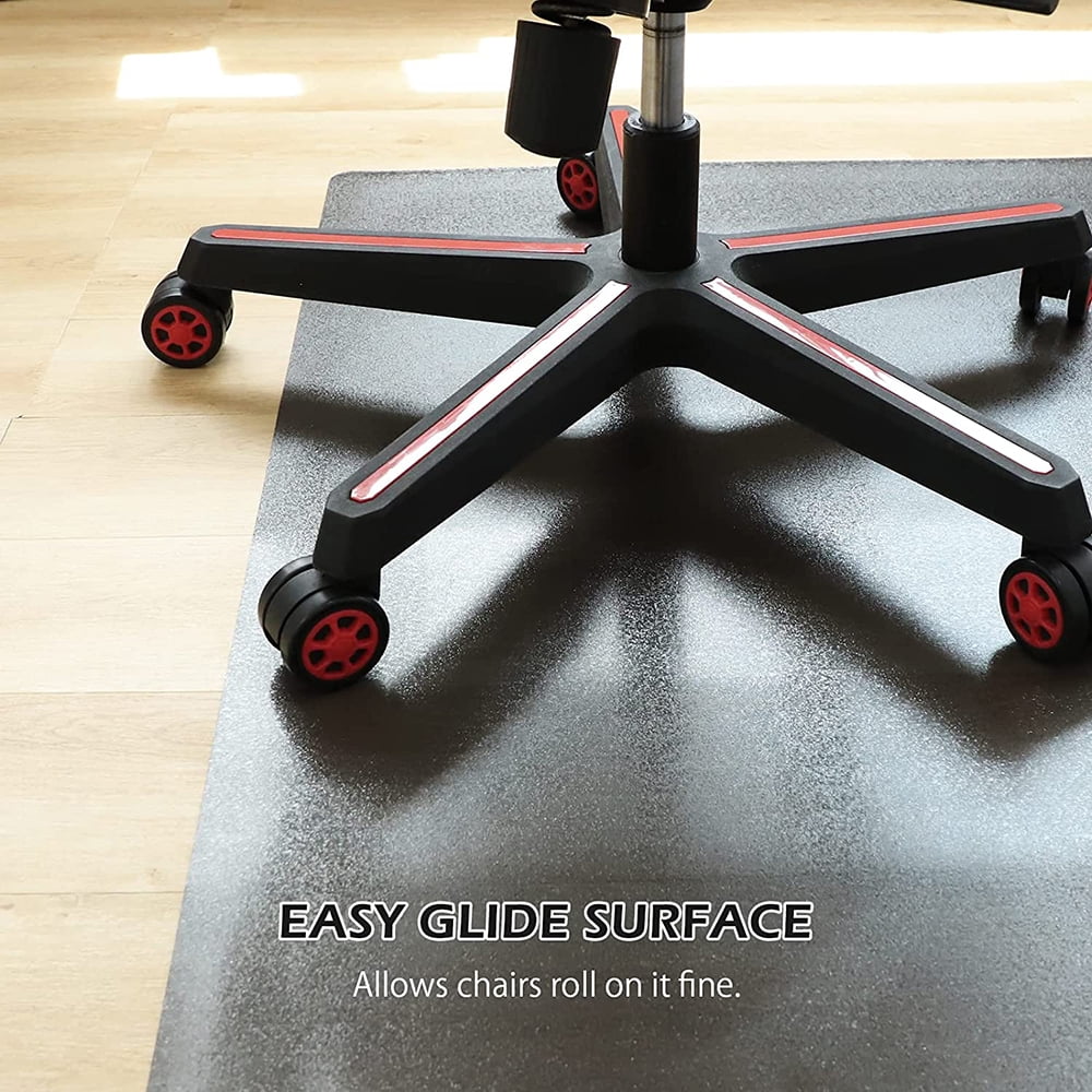 63" X 51" Vinyl Desk Chair Mat Protector (Translucent Black) Z4465