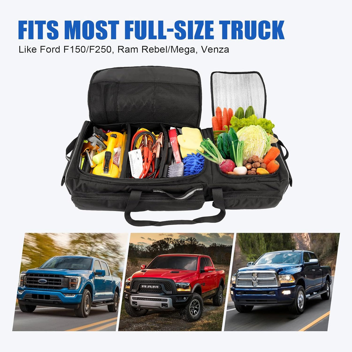 Under Seat Storage Bag with Refrigerated Bag Black F4577