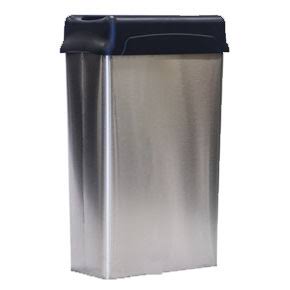 Stainless Steel 22 Gallon Wastebasket with Top I47245