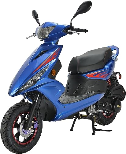 150cc Gas Moped Scooter with 10 inches Aluminum Wheels Black D7104