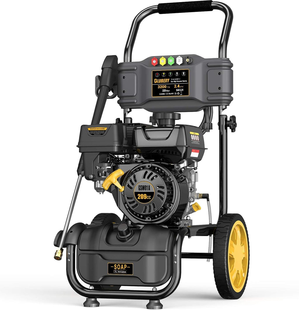 3500PSI Gas Pressure Washer 2.6GPM 212CC Power Washer with 50FT Hose and 5 Adjustable Nozzles K32035