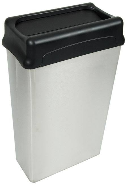 Stainless Steel 22 Gallon Wastebasket with Top I47245