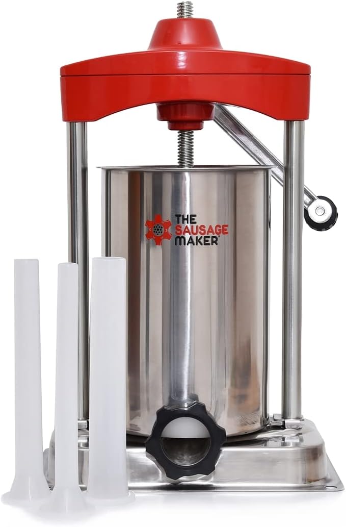 15 lb. Heavy Duty Vertical Sausage Stuffer with Stainless Steel Frame T735739