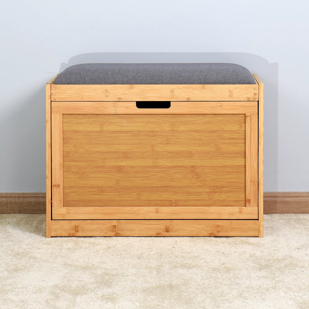 Narrow 2 Tier Bamboo Storage Bench Y51571