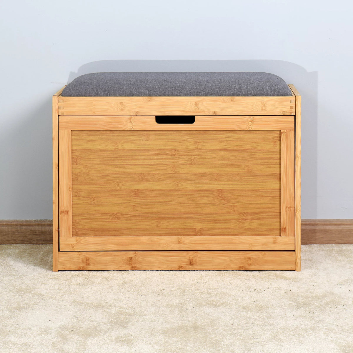 Narrow 2 Tier Bamboo Storage Bench Y51571