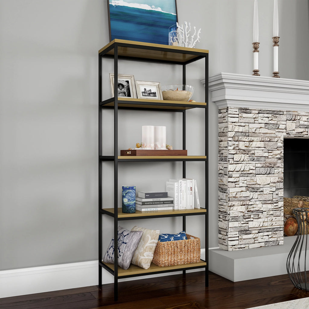5-Tier Gray Bookshelf E974