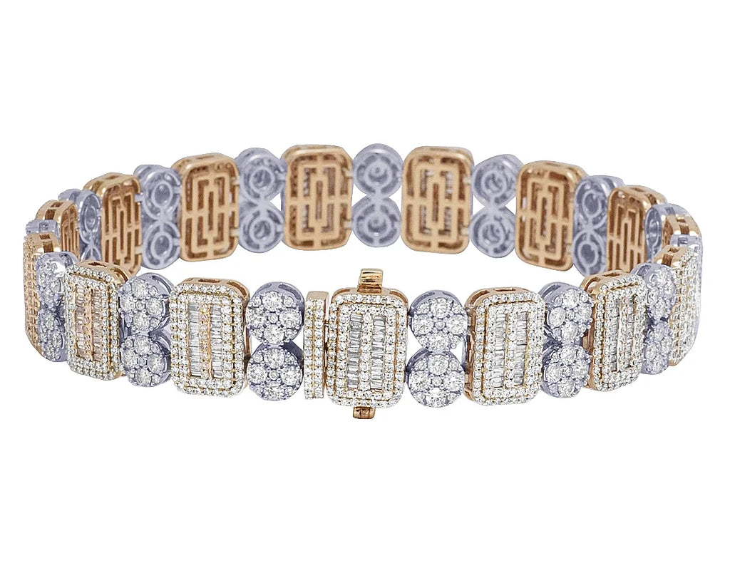Two Tone Diamond Bracelet 11.75CT 8.5" U14673