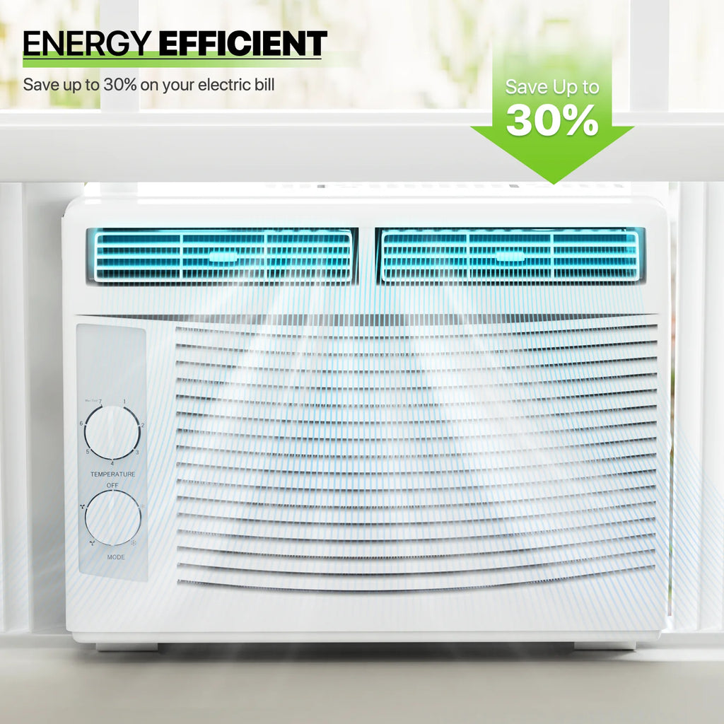 5,000 BTU 115V Window Air Conditioner with Multi-Speed Fan, White X6908