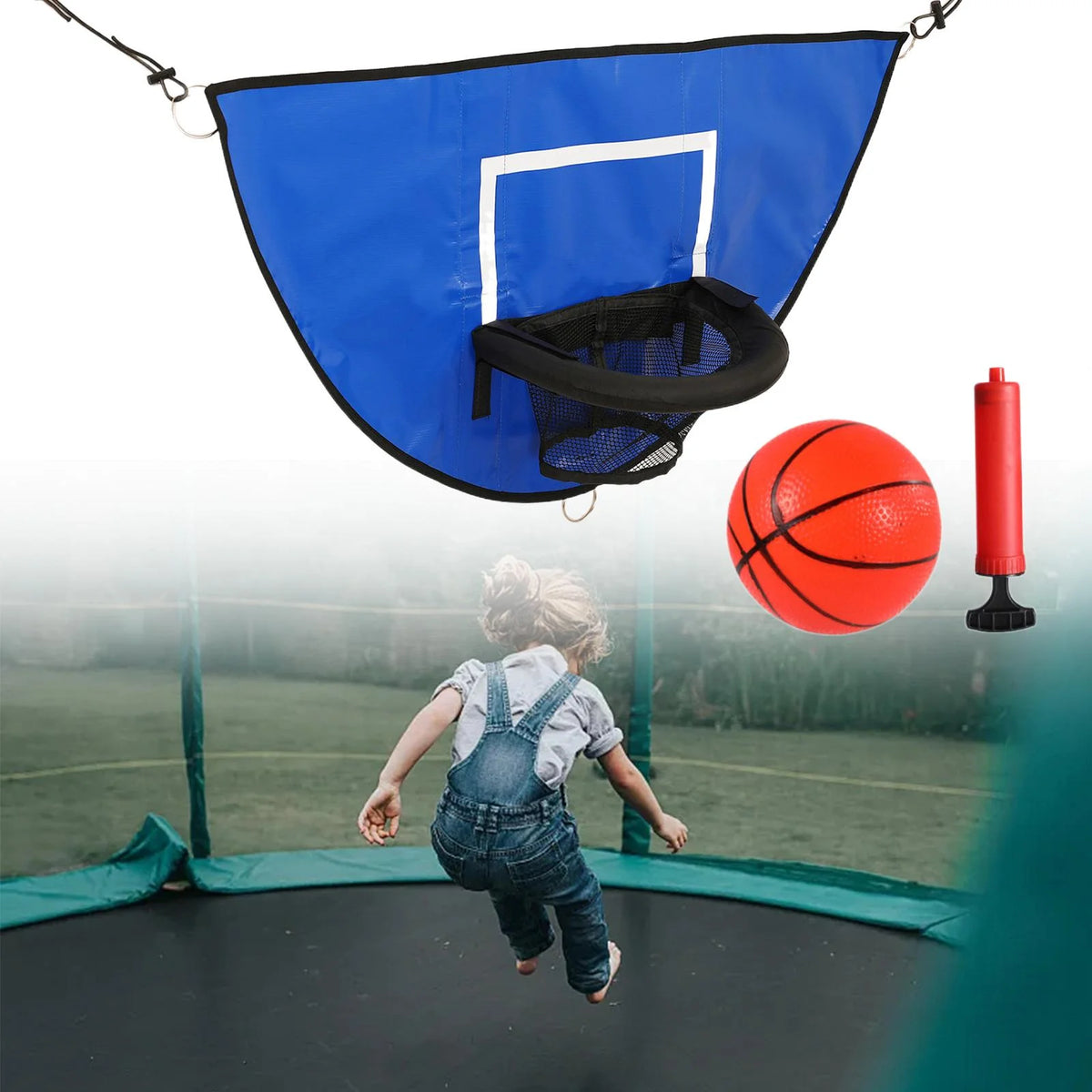 Mini Basketball Hoop for Trampoline with Ball Pump O166