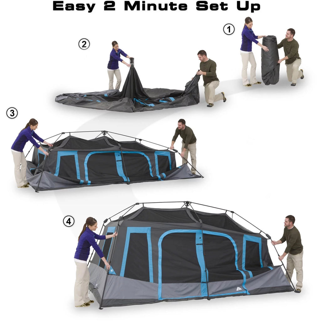 14'x10' 10-Person Dark Rest Instant Cabin Tent O1541