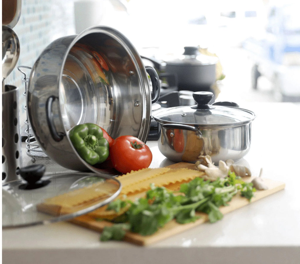 5.5QT Stainless Steel Sauce Pot with Glass Lid D48260