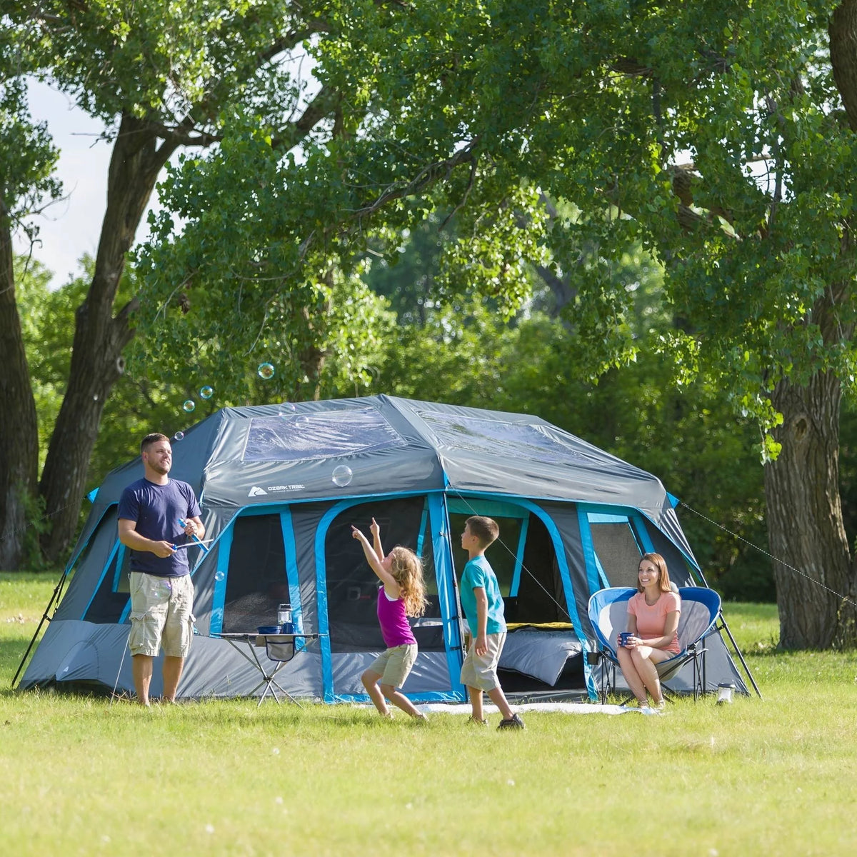 14'x10' 10-Person Dark Rest Instant Cabin Tent O1541