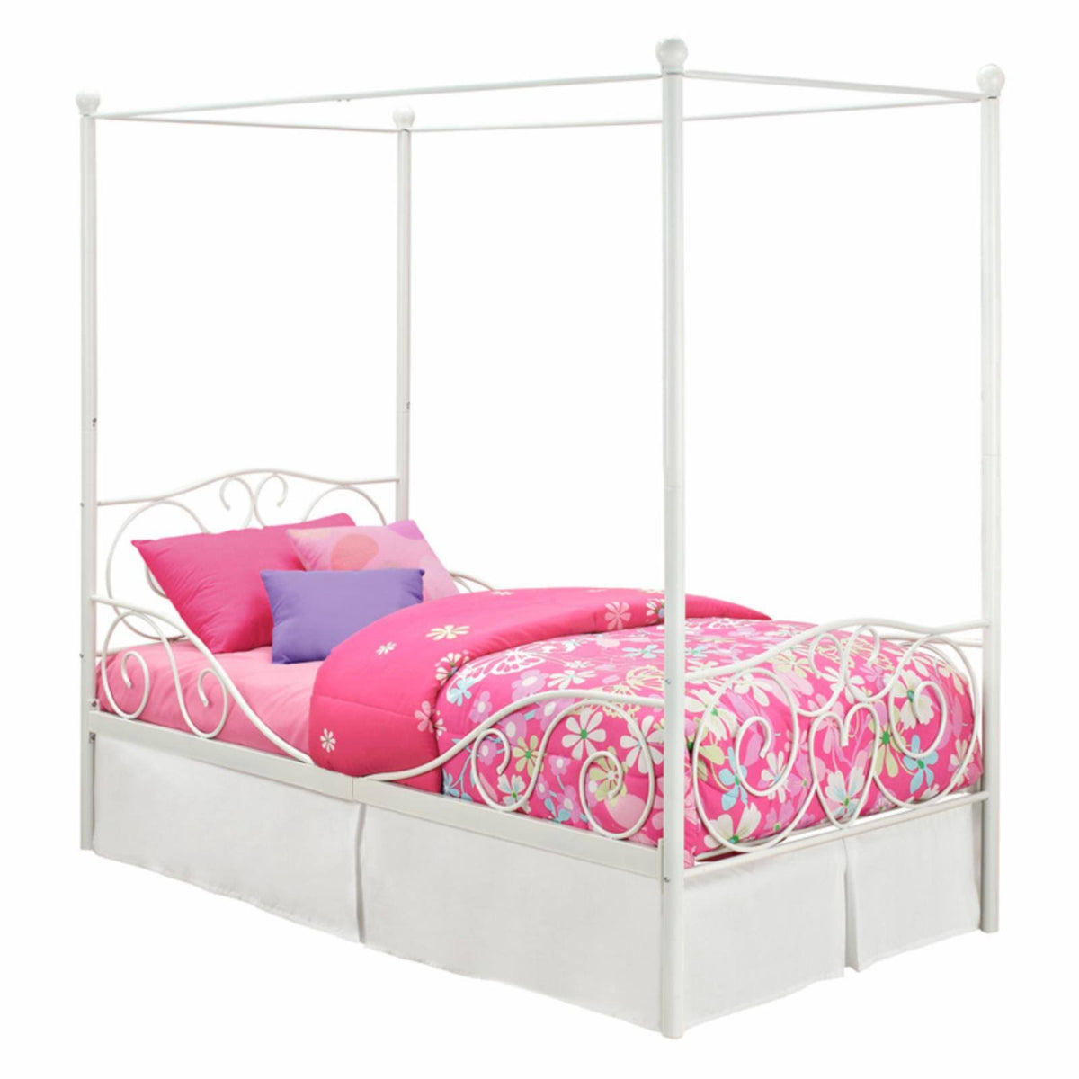 Twin Canopy Bed in White H284080